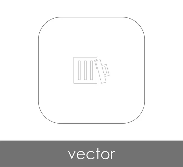 Garbage Bin Icon Vector Illustration — Stock Vector