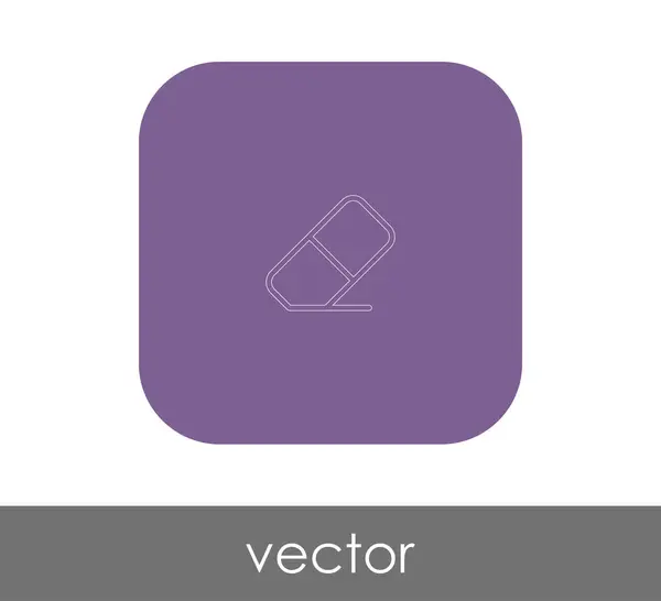 Radiergummi Flaches Symbol Vektorillustration — Stockvektor