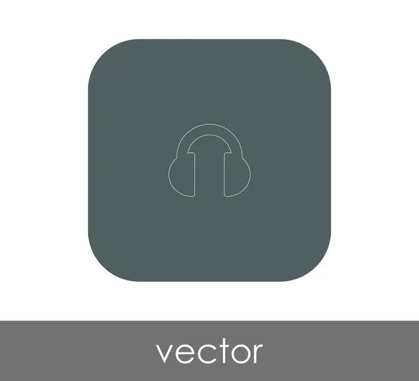 Ícone Sinal Fones Ouvido Ilustração Vetorial — Vetor de Stock