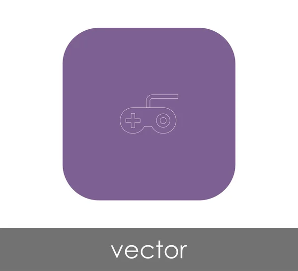 Joystick icono plano — Vector de stock