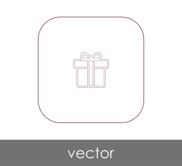 Векторная Иллюстрация Иконки Упакованной Подарочной Коробки — стоковый вектор