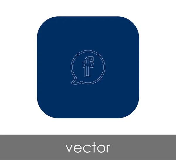 Иконка логотипа facebook — стоковый вектор