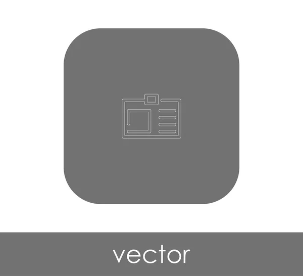 Ícone Cartão Identificação Ilustração Vetorial — Vetor de Stock