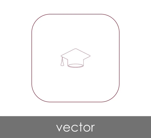 Icono Tapa Graduación Ilustración Vectorial — Vector de stock