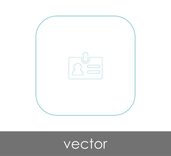 Icono Tarjeta Identificación Ilustración Vectorial — Vector de stock