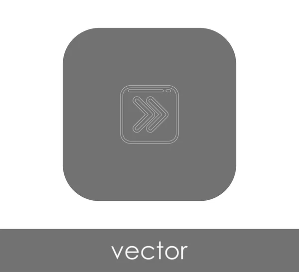 Icono de avance rápido — Vector de stock