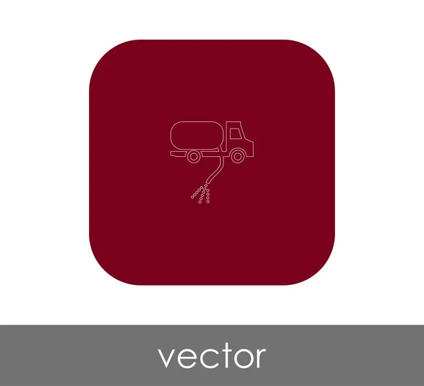Illustration Vectorielle Conception Camion Gaz Icône — Image vectorielle