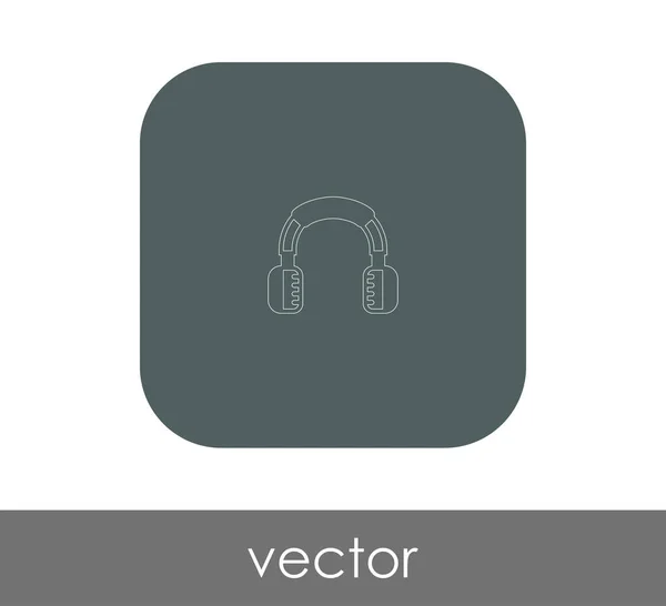 Kopfhörer Zeichen Symbol Vektorabbildung — Stockvektor