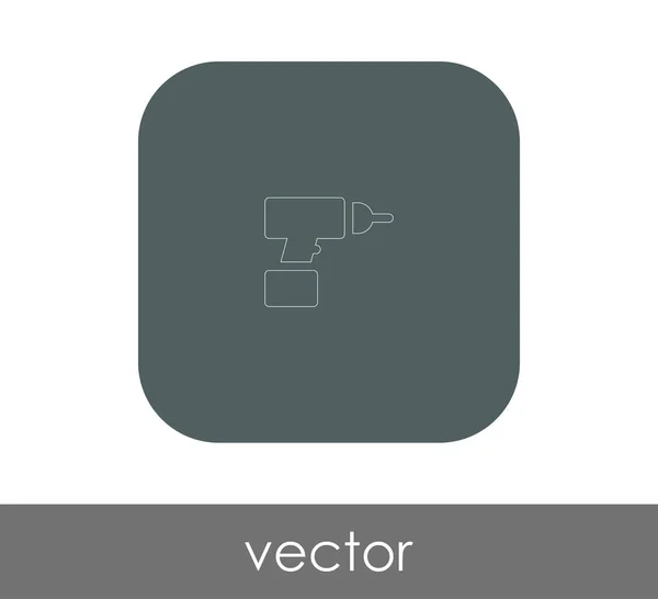 Icono Perforadora Eléctrica Ilustración Vectorial — Vector de stock