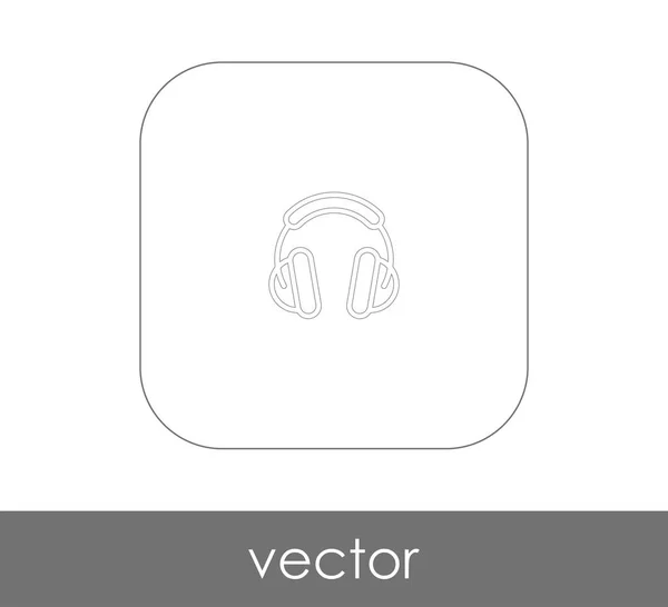 Headphones ícone web — Vetor de Stock