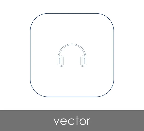 Icône web casque — Image vectorielle
