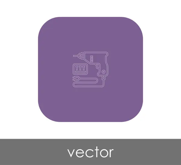 Symbol Für Elektrische Bohrmaschine Vektorillustration — Stockvektor