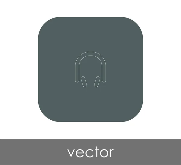 Иконка Знака Наушников Векторная Иллюстрация — стоковый вектор
