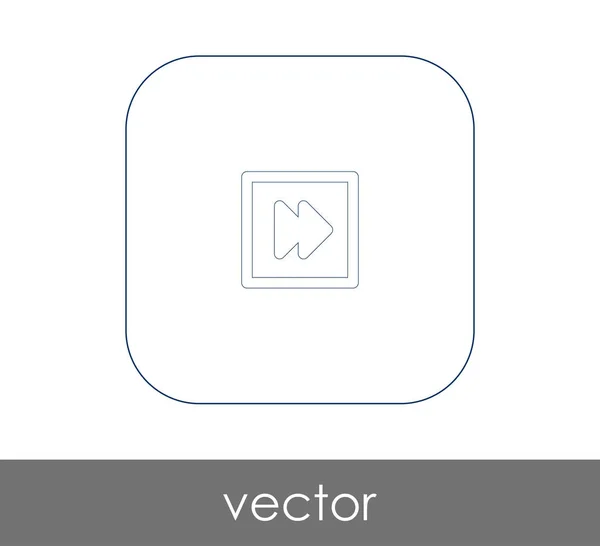 Vooruitspoelen pictogram — Stockvector