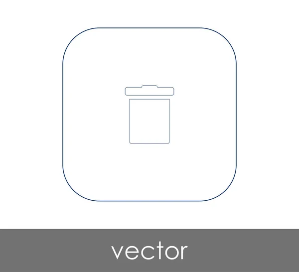 Mülleimer Symbol Vektorillustration — Stockvektor