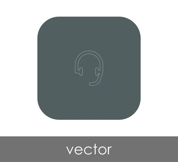 Auriculares icono web — Vector de stock