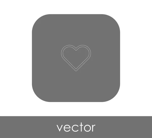 Herz Web Icon Vektor Illustration — Stockvektor