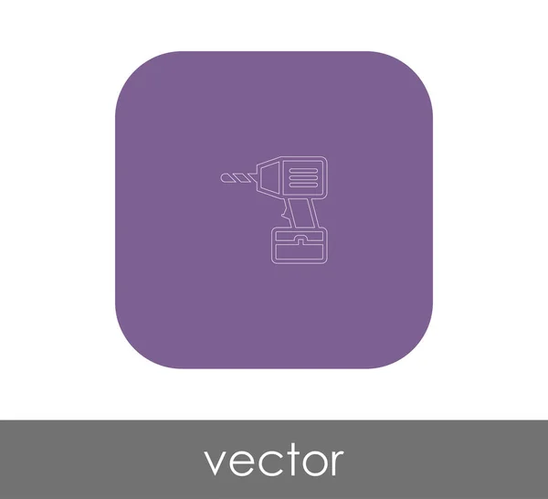 Symbol Für Elektrische Bohrmaschine Vektorillustration — Stockvektor