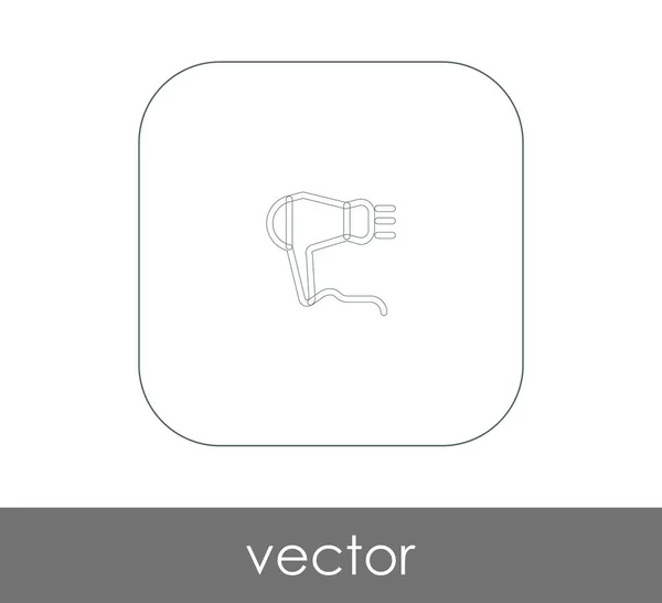 Ícone Web Secador Cabelo Ilustração Vetorial — Vetor de Stock