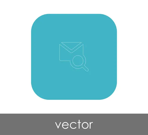 Suche Mail Symbol Vektorillustration — Stockvektor