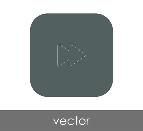 Vooruitspoelen pictogram — Stockvector