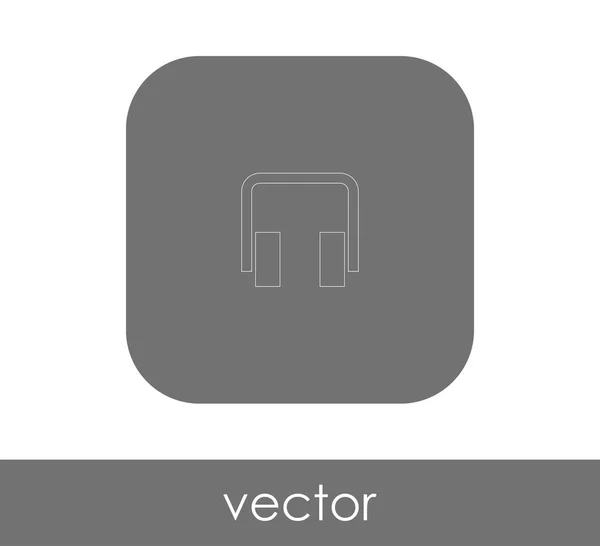 Kopfhörer Symbol Vektor Illustration Logo — Stockvektor