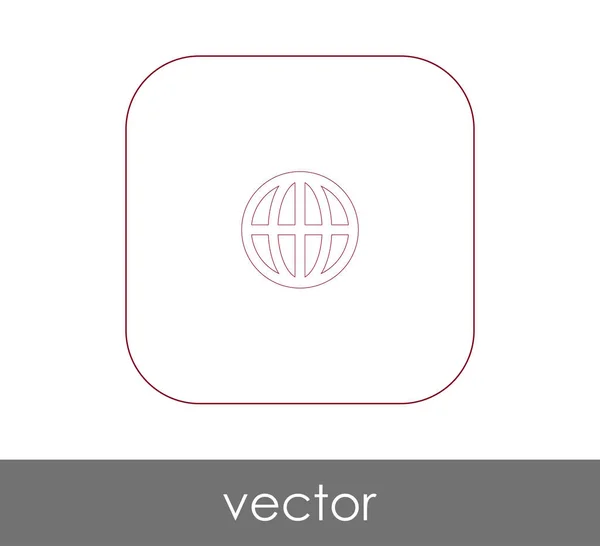 Icône Globe Mondial Pour Conception Les Applications Web Illustration Vectorielle — Image vectorielle