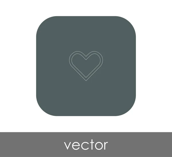 Corazón icono web — Vector de stock