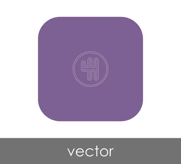 Vector Illustration Design Gearbox Icon — Stock Vector