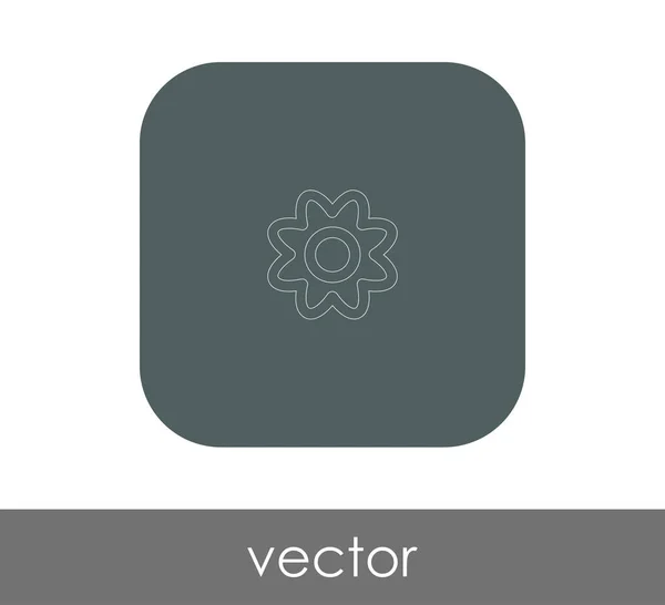Icono Signo Flor Ilustración Vectorial — Vector de stock