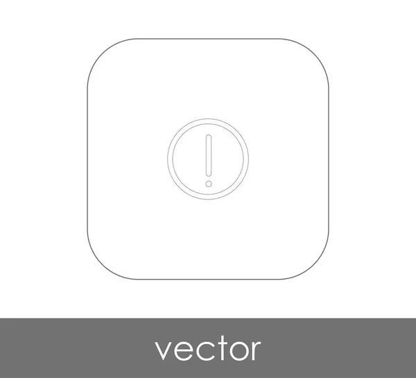 Icono Exclamación Vector Ilustración Logotipo — Vector de stock