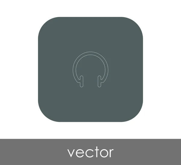 Ακουστικά εικονίδιο web — Διανυσματικό Αρχείο
