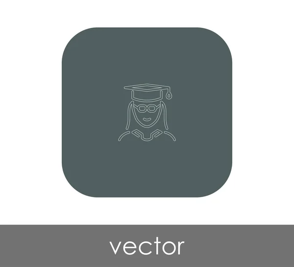 Ícone Web Pós Graduação Ilustração Vetorial — Vetor de Stock
