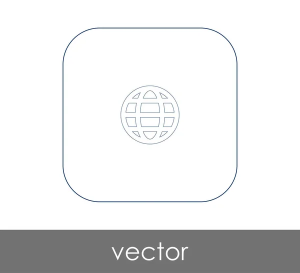 Mundo Icono Globo Para Diseño Web Aplicaciones Ilustración Vectores — Vector de stock