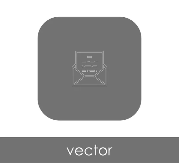 Ícone Envelope Logotipo Ilustração Vetorial — Vetor de Stock