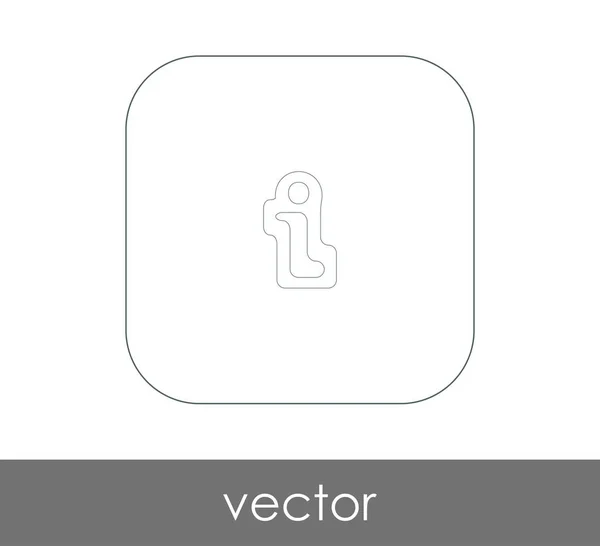 Icône Signe Information Pour Conception Les Applications Web — Image vectorielle