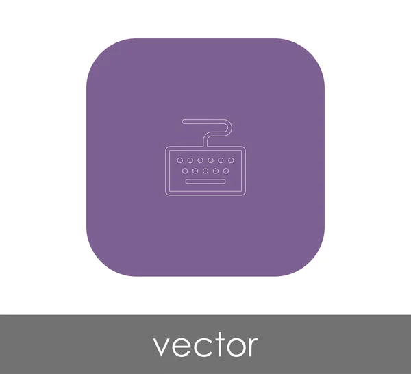 Vector Illustration Design Keyboard Icon — Stock Vector