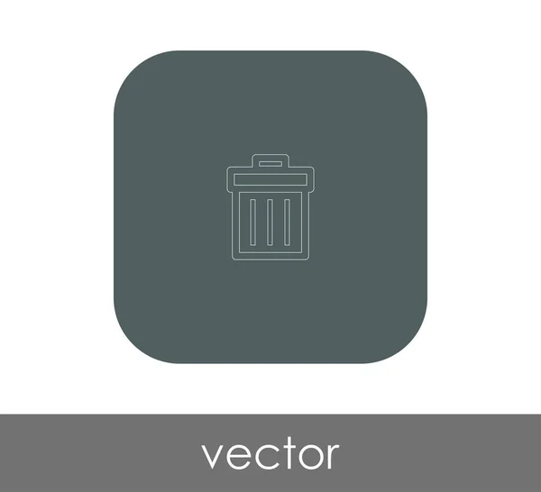 Vektor Illustration Design Des Mülleimer Symbols — Stockvektor