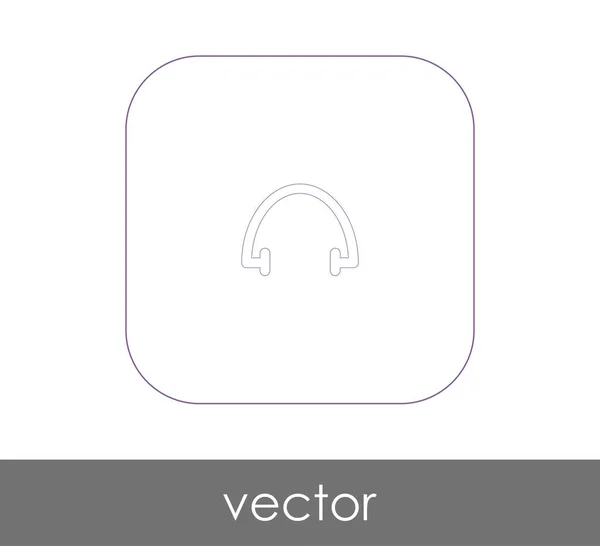 Hoofdtelefoon web pictogram — Stockvector