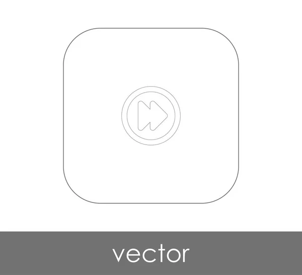 Rychle vpřed ikona — Stockový vektor