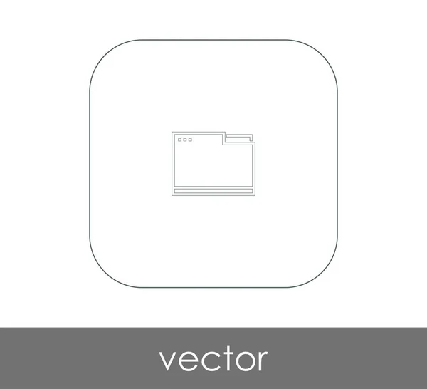 Design Ilustrație Vectorială Pictogramei Folder — Vector de stoc