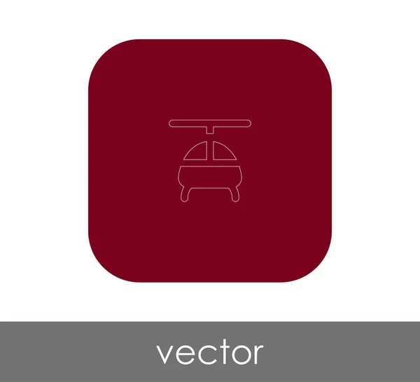 Ícone web helicóptero — Vetor de Stock