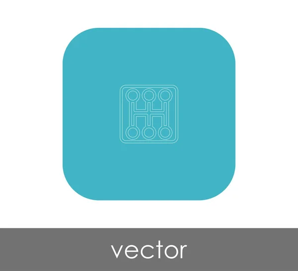 Vector Illustration Design Gearbox Icon — Stock Vector