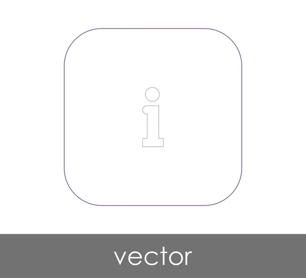 Információ Jel Ikon Vektoros Illusztráció Logó — Stock Vector