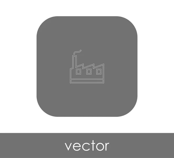 Ícone Fábrica Industrial Ilustração Vetorial — Vetor de Stock