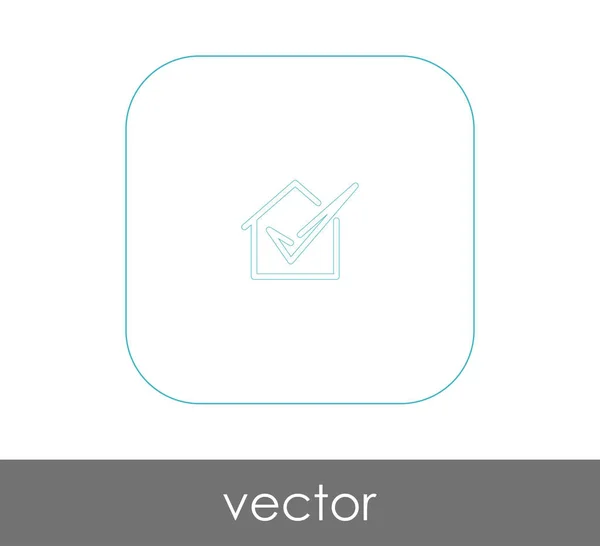 Icono Casero Logotipo Ilustración Del Vector — Vector de stock