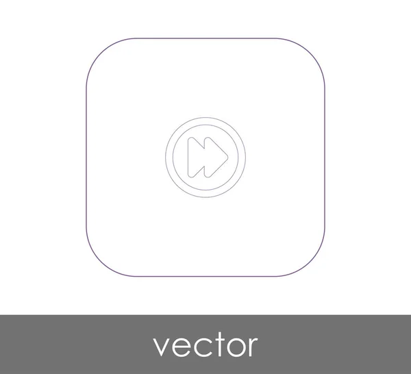 Vooruitspoelen pictogram — Stockvector