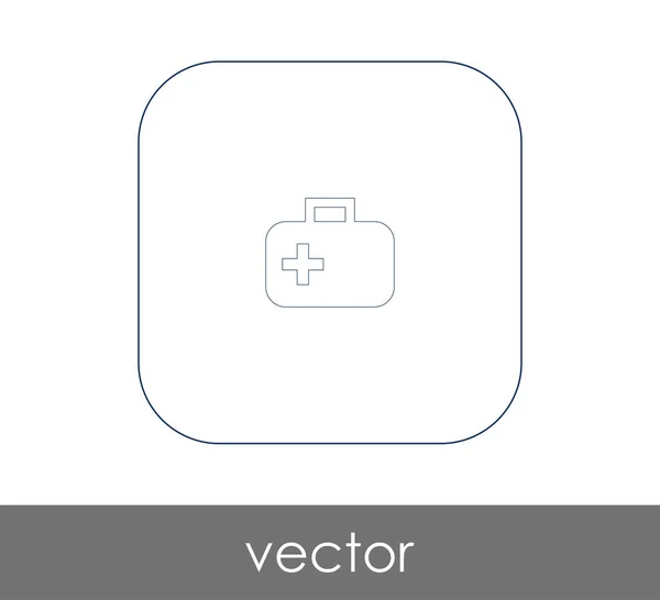 Vector Ilustración Diseño Icono Kit Primeros Auxilios — Vector de stock