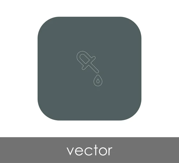Pipette Zeichen Symbol Vektorabbildung — Stockvektor