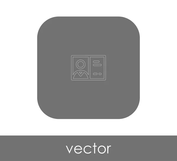 Icono Tarjeta Identificación Ilustración Vectorial — Vector de stock